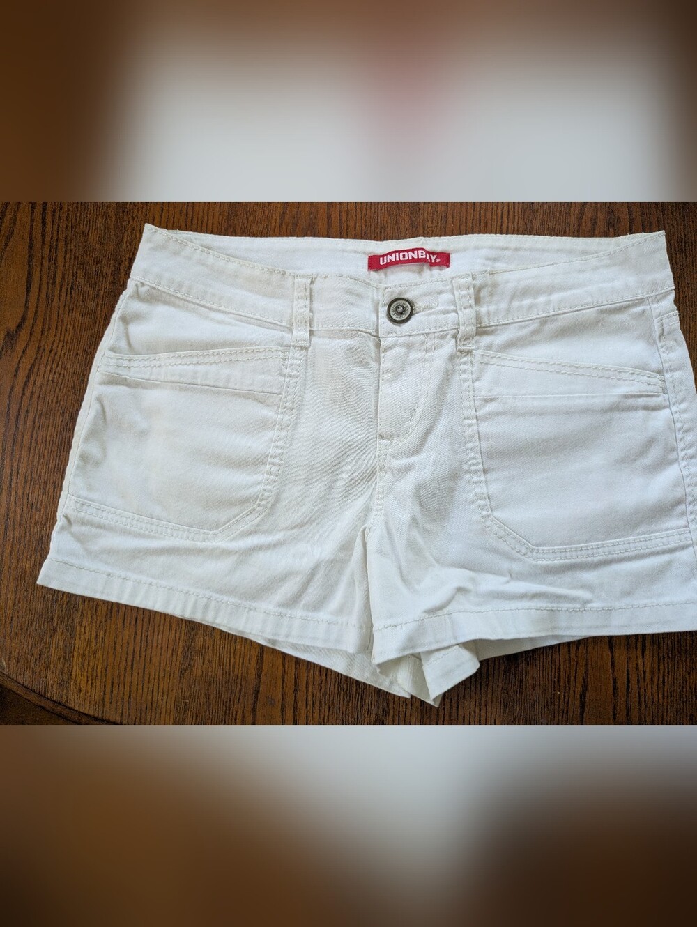 UNIONBAY White Women's Denim-Style Cotton Shorts Size 7